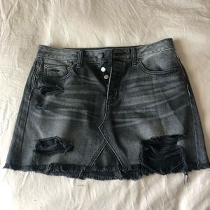 Black denim AE skirt
